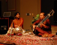 In concert with Ustad Nishat Khan